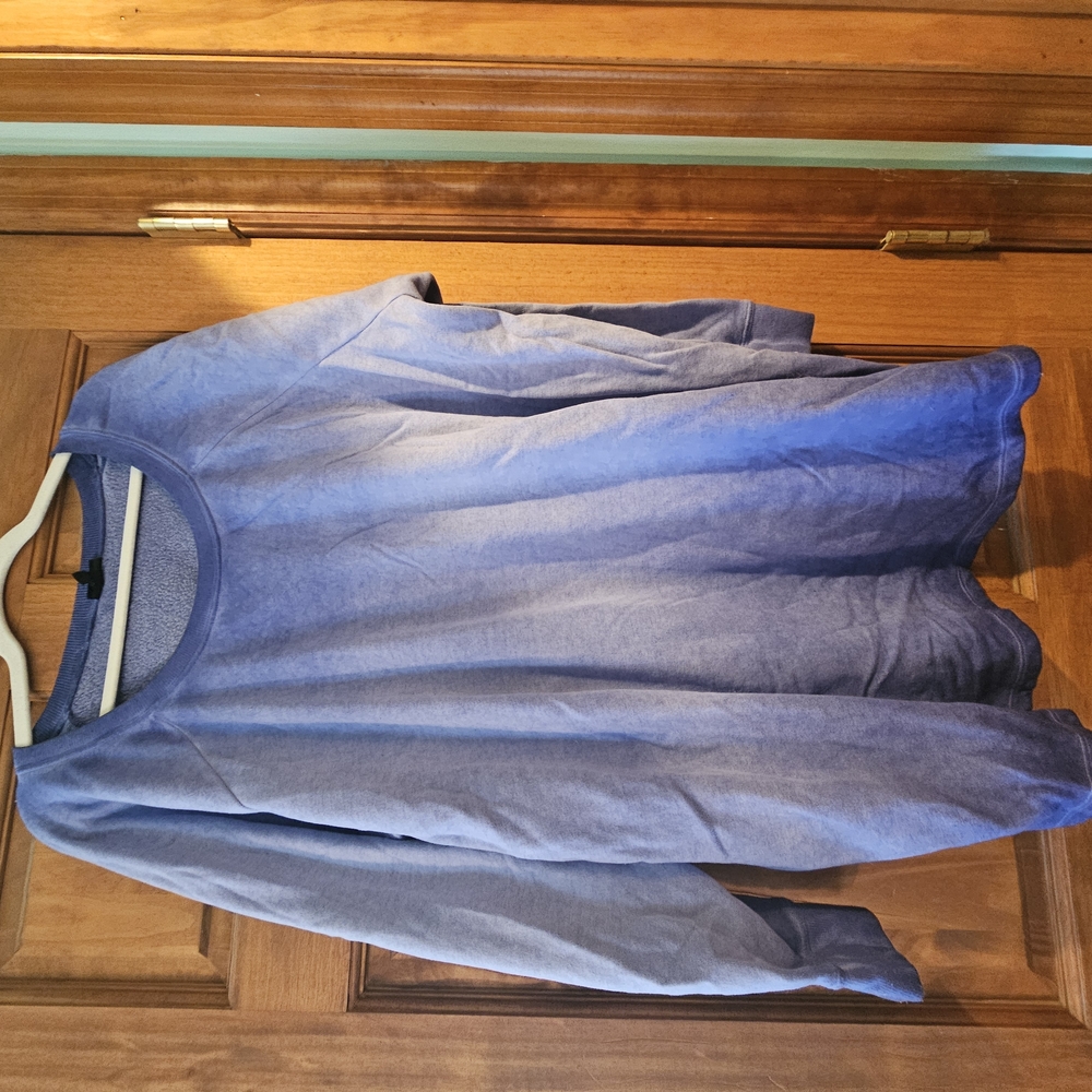Torrid Blue Crew Neck Sweater with Gradient Effect